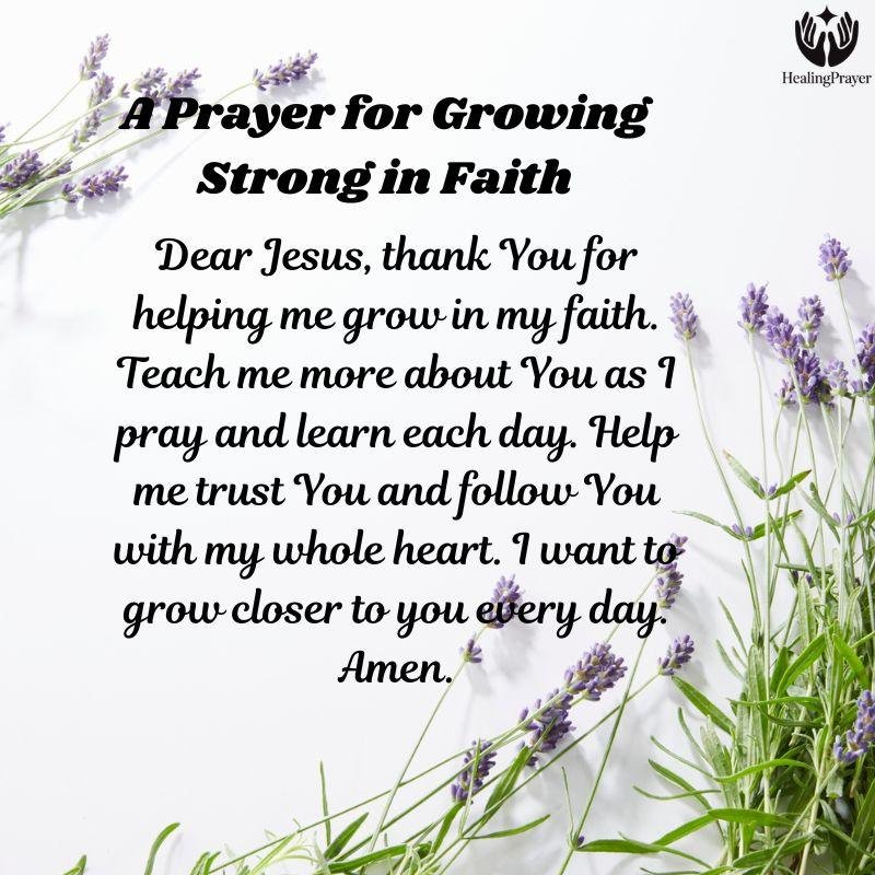 A Prayer for Growing Strong in Faith