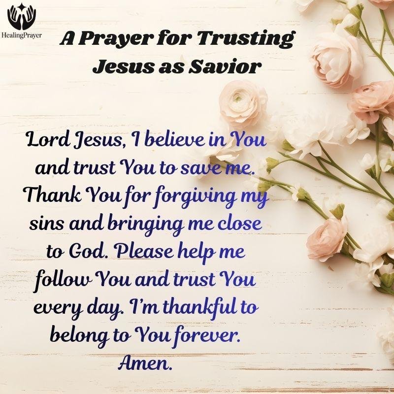A Prayer for Trusting Jesus as Savior