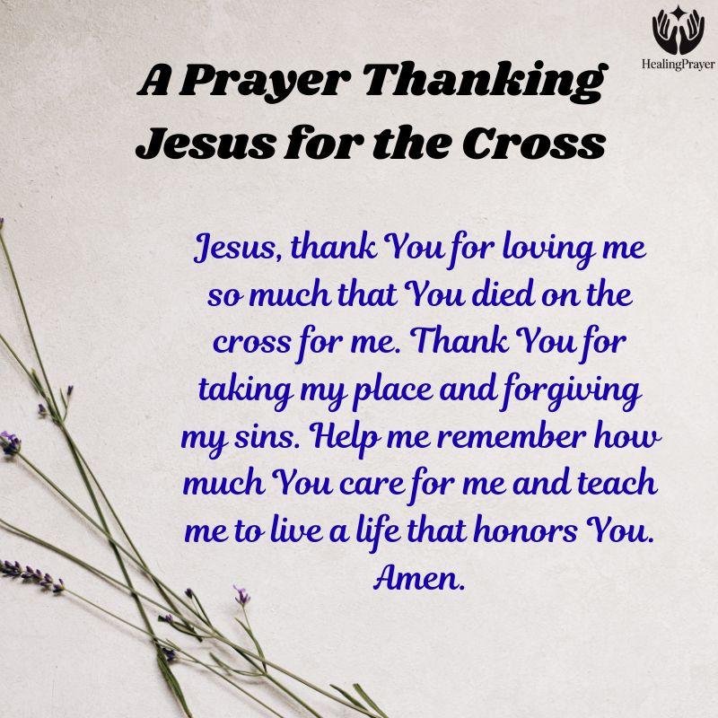 A Prayer Thanking Jesus for the Cross
