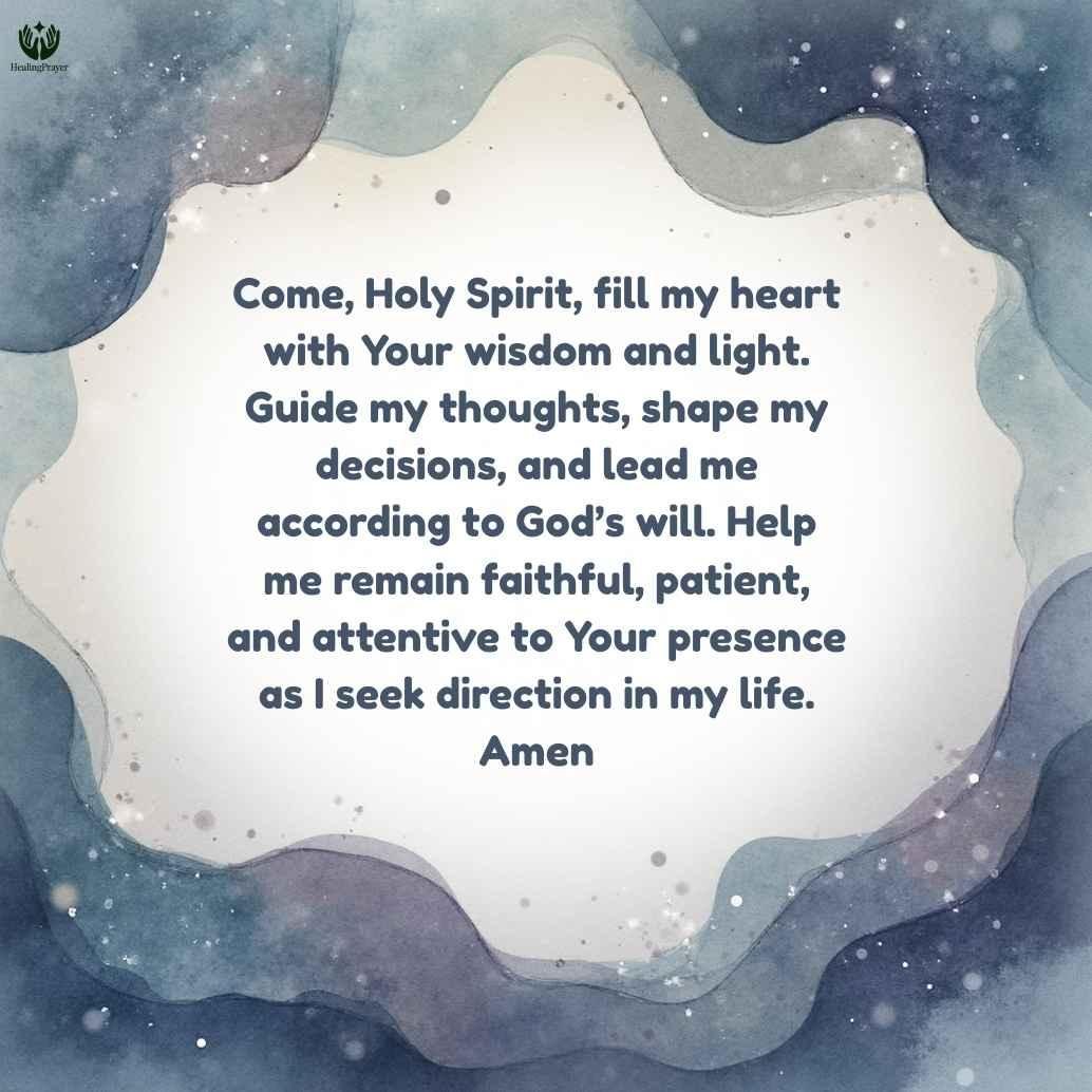 Catholic Prayer for Guidance Through the Holy Spirit