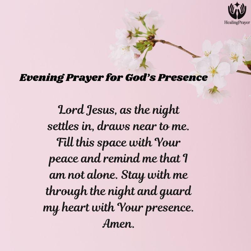 Evening Prayer for God’s Presence