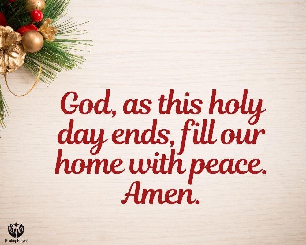 Evening Prayers to End Christmas in Peace