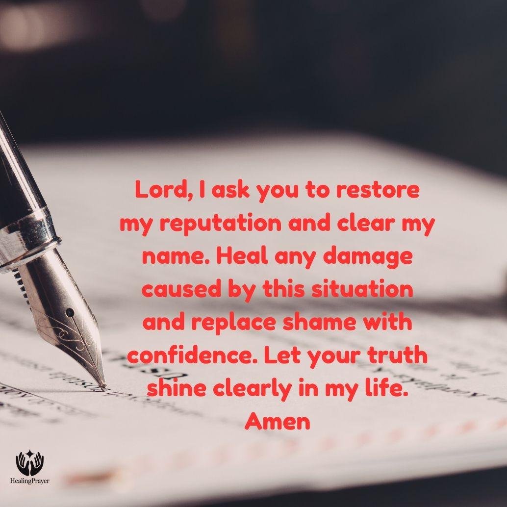 Prayer for a Clean Reputation After Dismissal