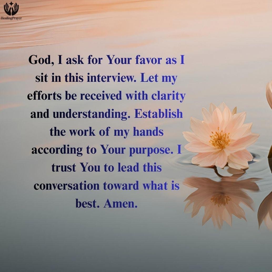 Prayer for Favor and Success in the Interview
