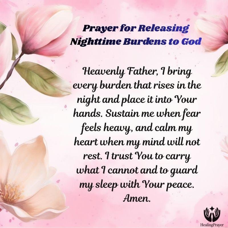 Prayer for Releasing Nighttime Burdens to God