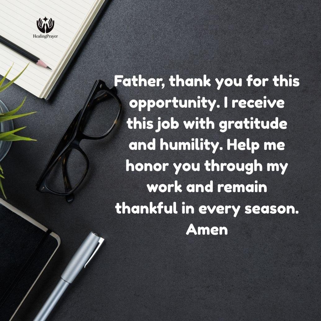 Prayer of Thanksgiving After Receiving a Job Offer