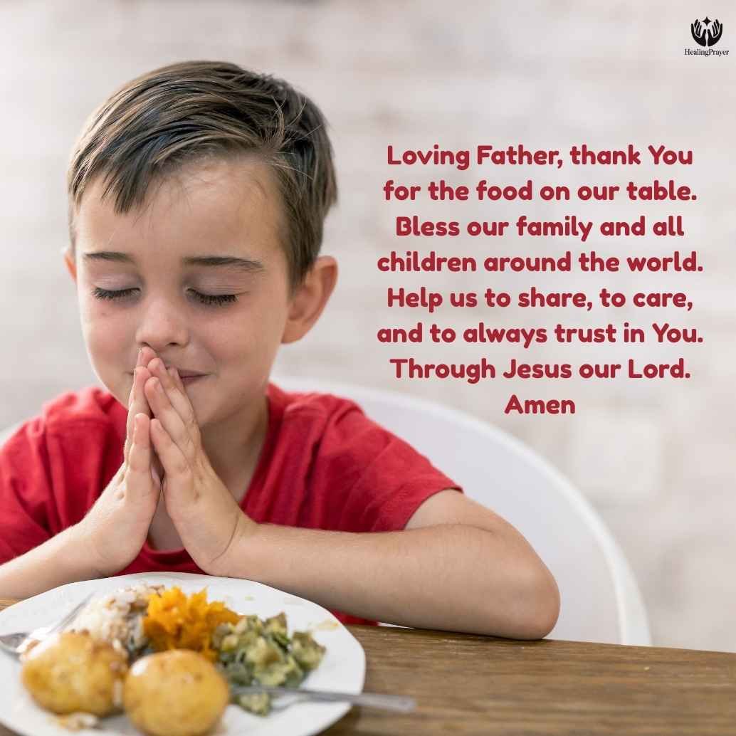 Catholic Prayers for Dinner for Children