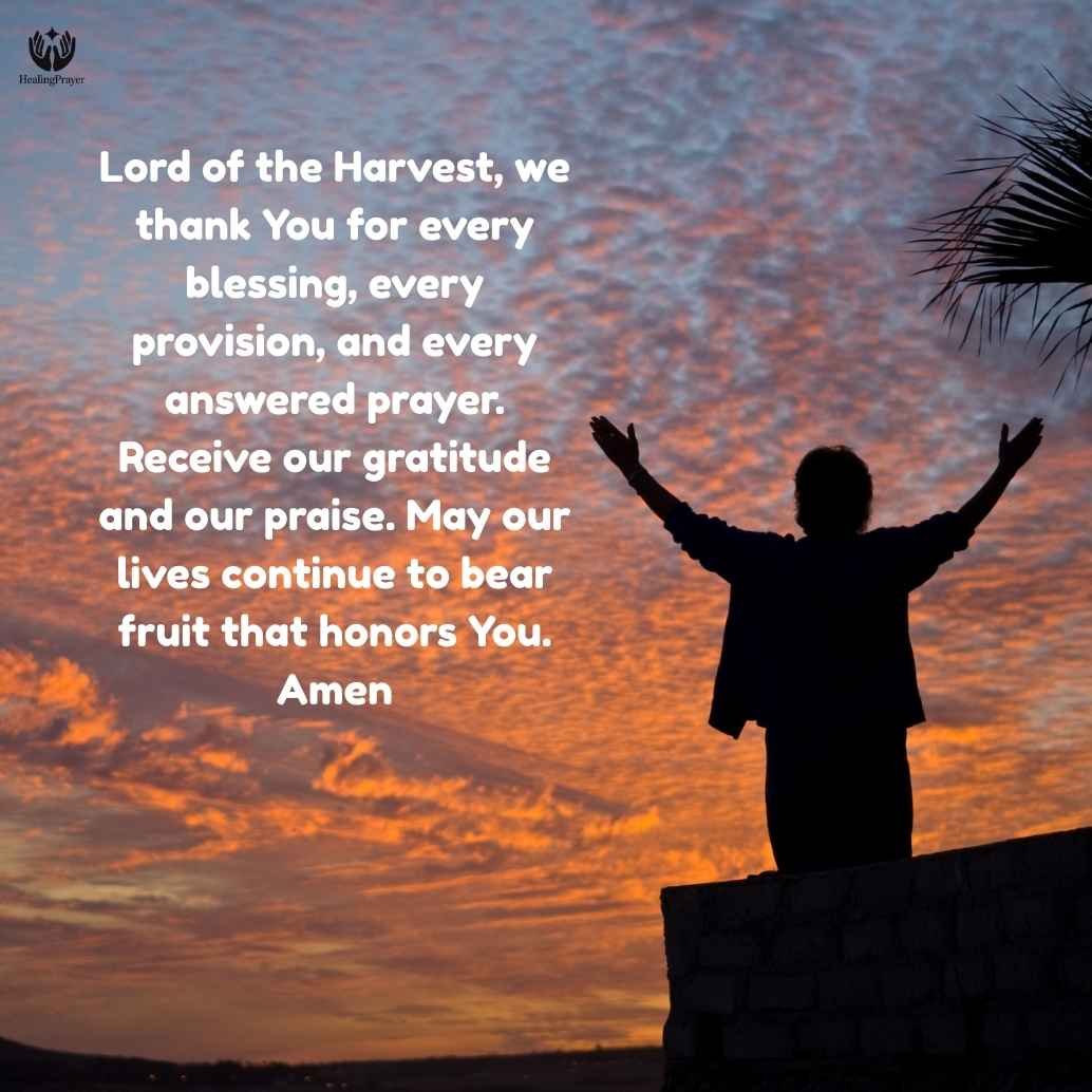 Closing Prayer Thanking the Lord of the Harvest