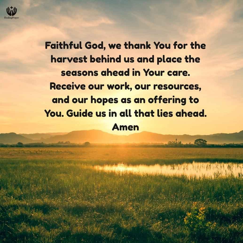 End-of-Season Harvest Prayer of Dedication