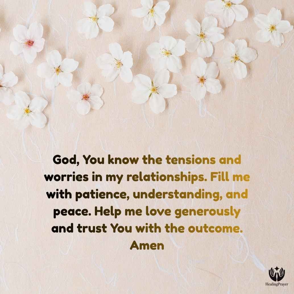 Prayer for Anxiety in Relationships and Family