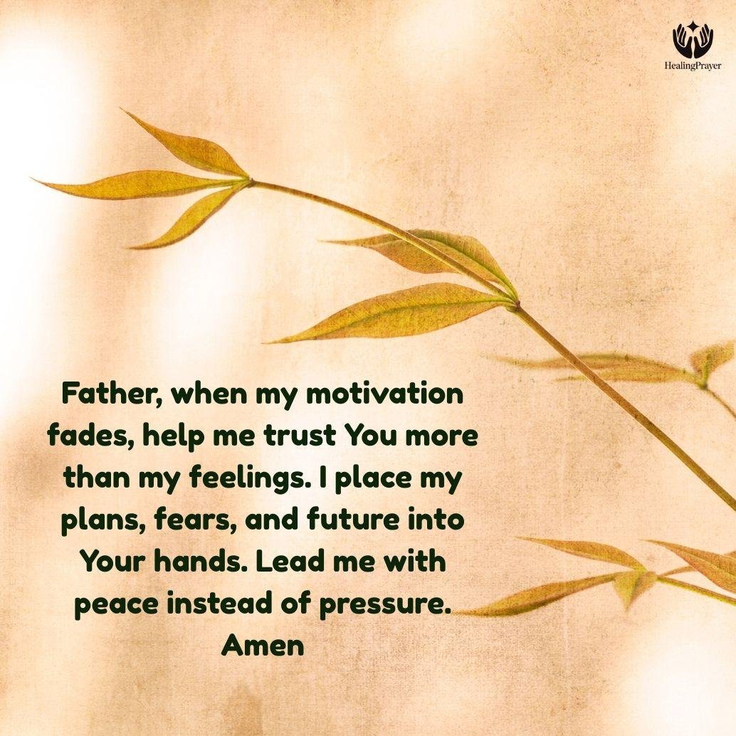 Prayer for Trusting God When Motivation Is Low