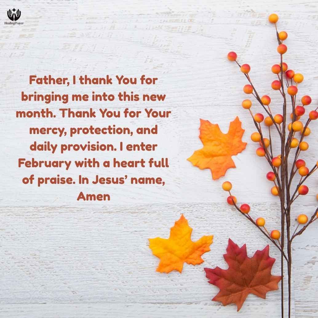Thanksgiving Prayer for Entering February