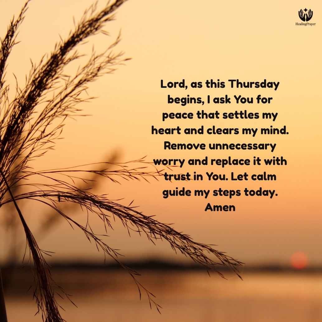 Thursday Morning Prayer for a Peaceful Start