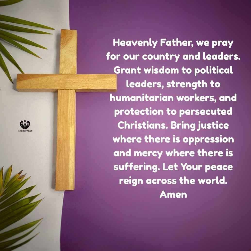 Lent Prayers for the World, Country, and Leaders
