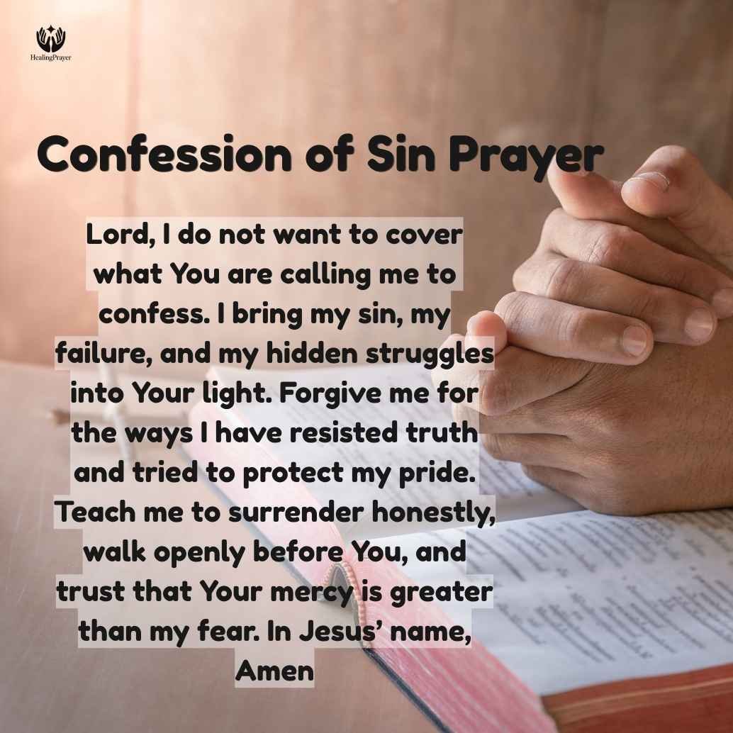 Confession of Sin Prayer for Honest Surrender