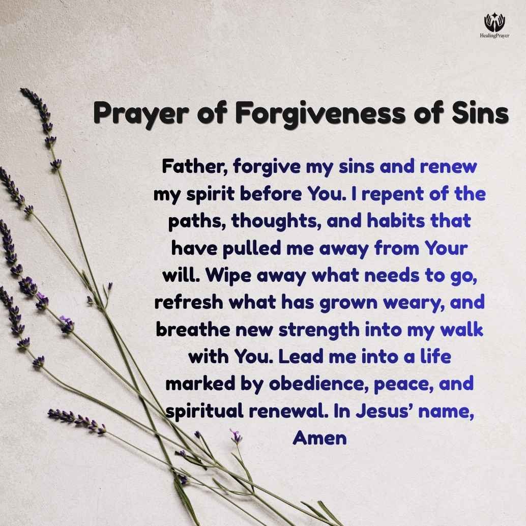 Prayer for Forgiveness of Sins, Renewal, and Repentance