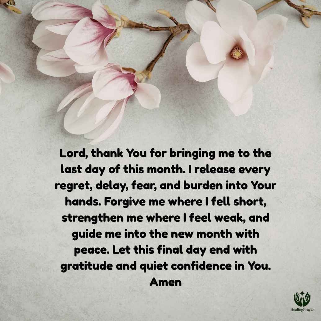 Prayer for the Last Day of the Month