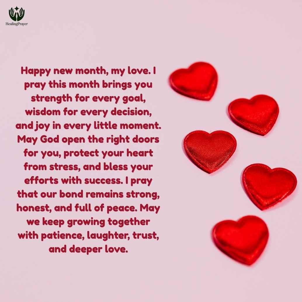 Romantic Happy New Month Wishes for Boyfriend