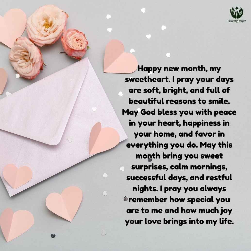 Sweet Happy New Month Messages to My Girlfriend
