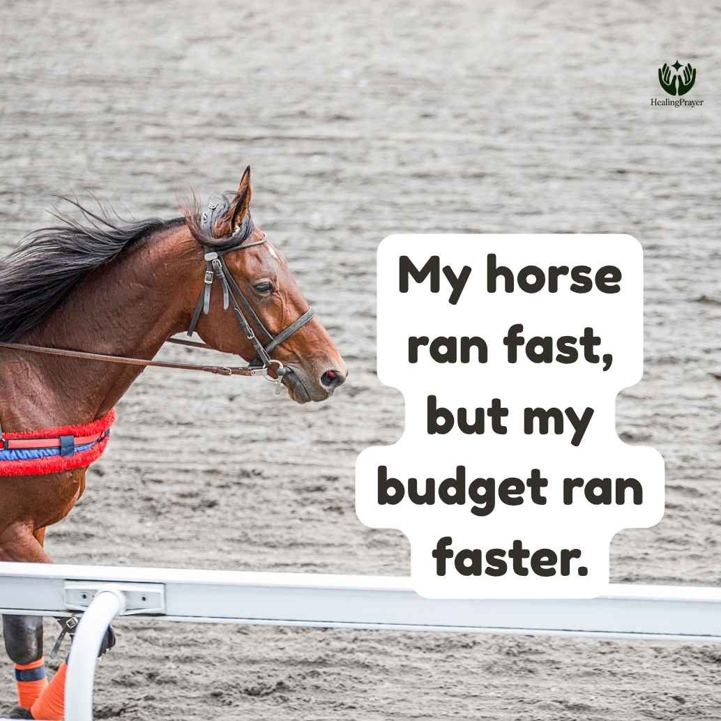 Funny Horse Races Captions for Instagram