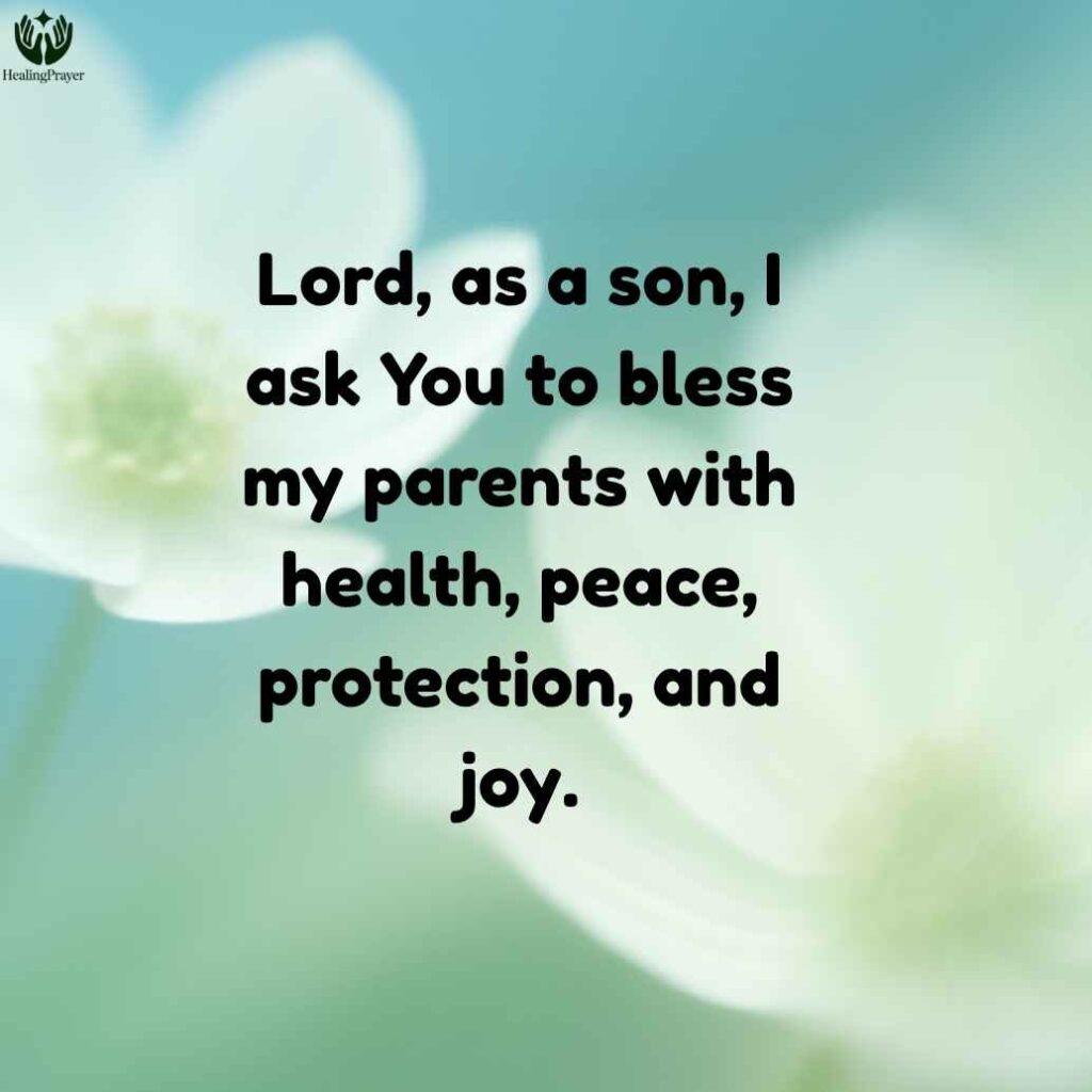 Prayer for Parents from Son