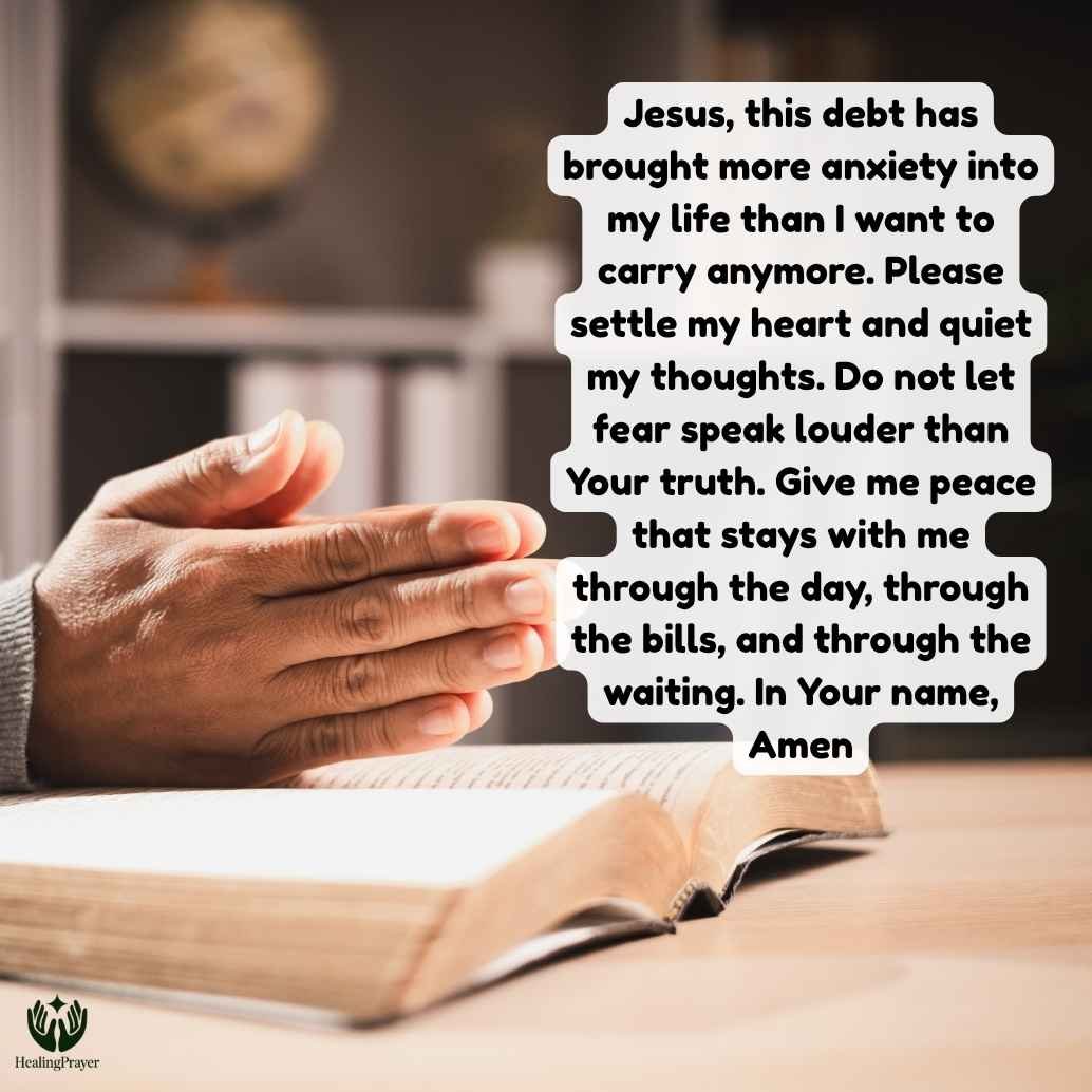 Prayer for Peace When Debt Causes Anxiety and Stress