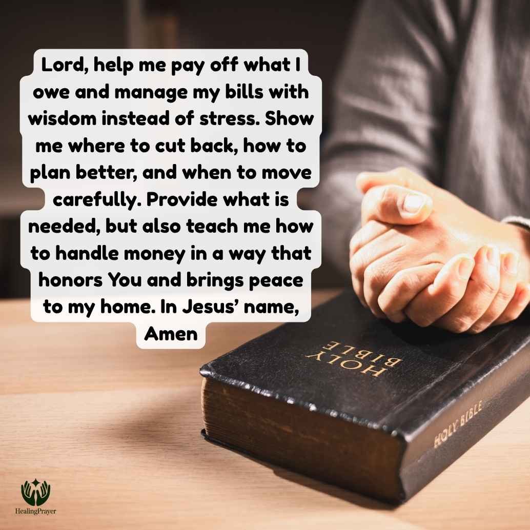 Prayer to Pay Off Debt and Manage Bills Wisely