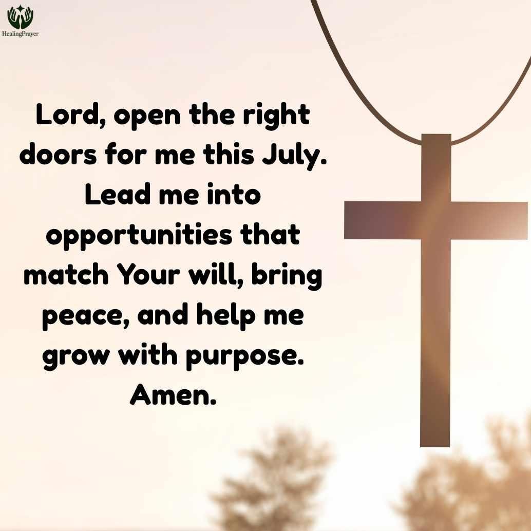 Prayer for Open Doors and New Opportunities in July
