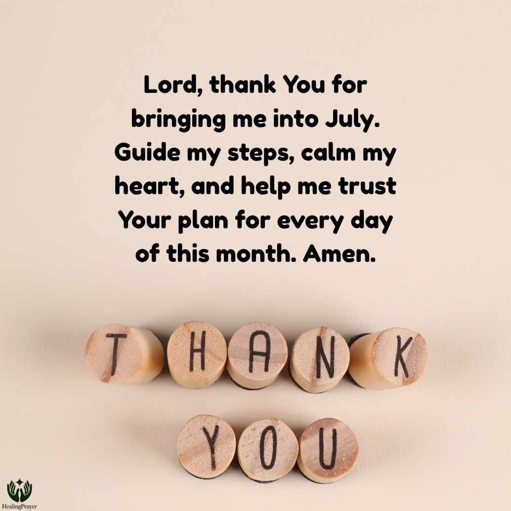Prayer for the Month of July
