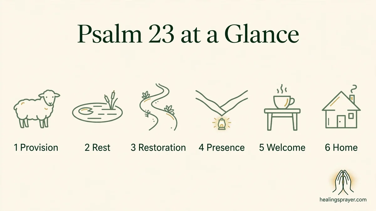 Psalm 23 at a Glance Verse, Meaning, and Prayer Line