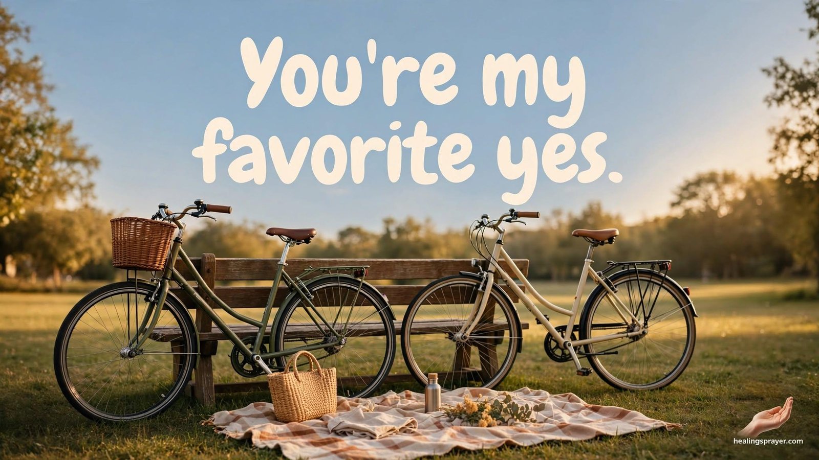  Outdoor scene representing playful romantic love quotes for a girlfriend or boyfriend