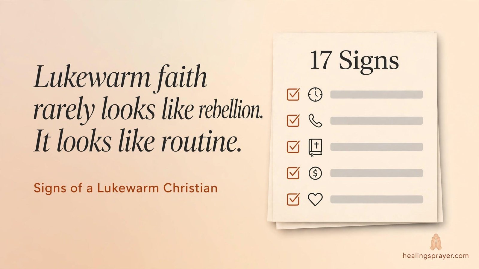 17 Signs of a Lukewarm Christian