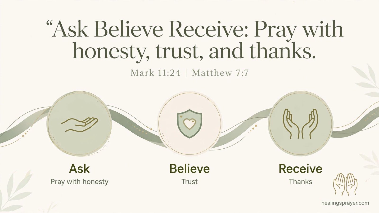 Ask Believe Receive Summary Table
