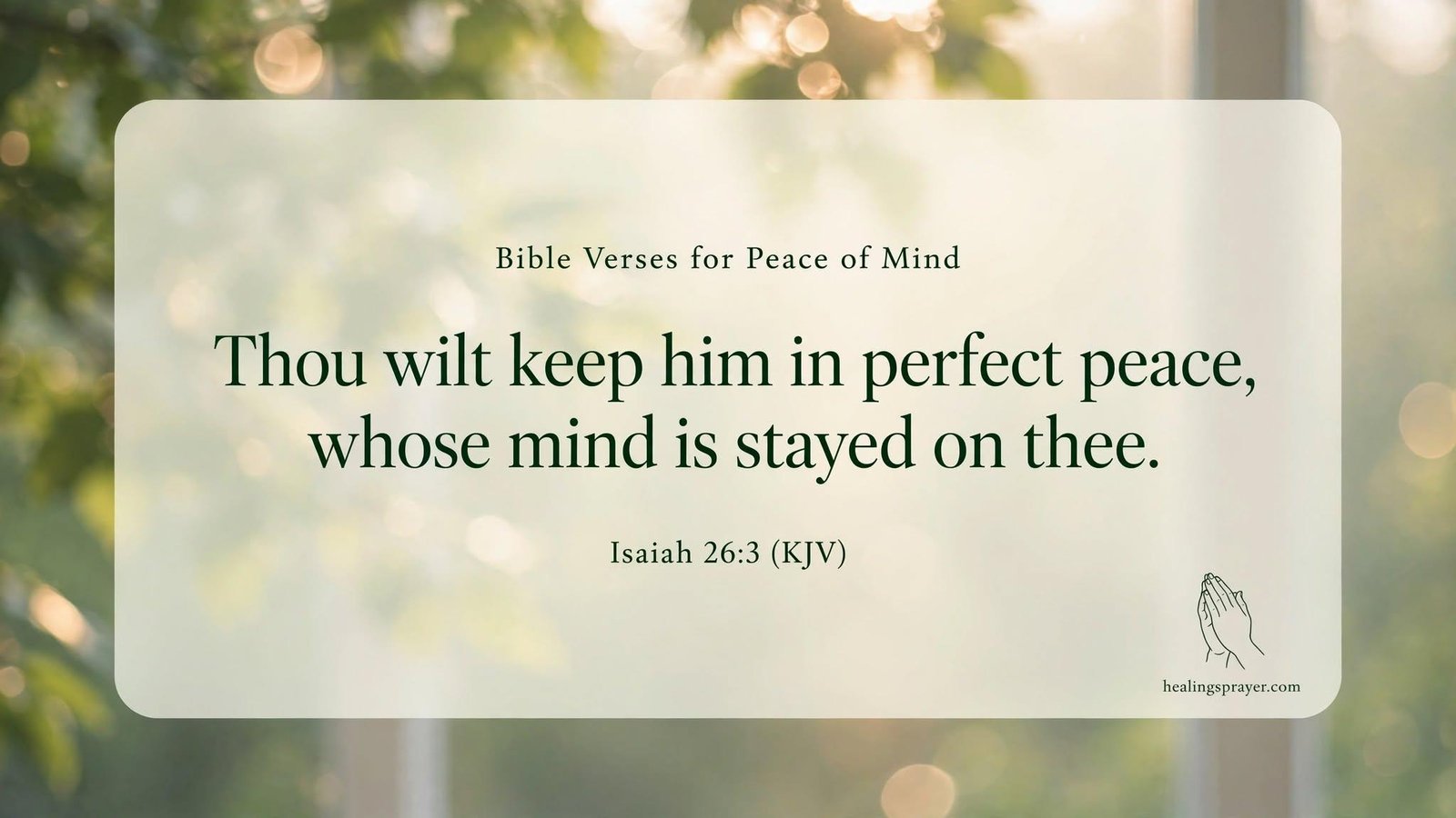 Bible Verses for Peace of Mind