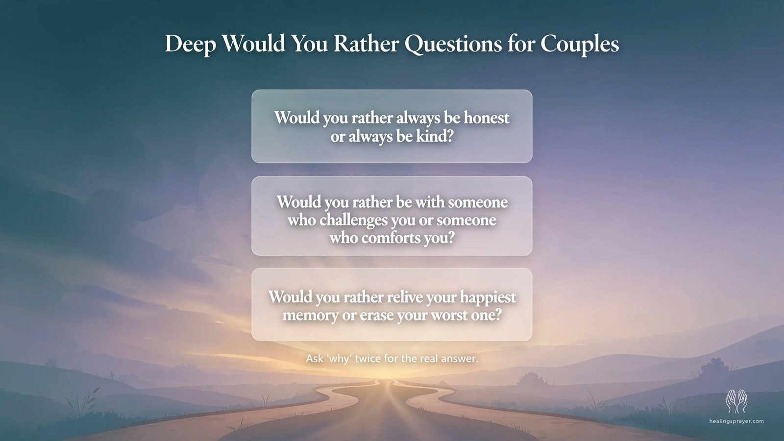 Deep Would You Rather Questions for Couples