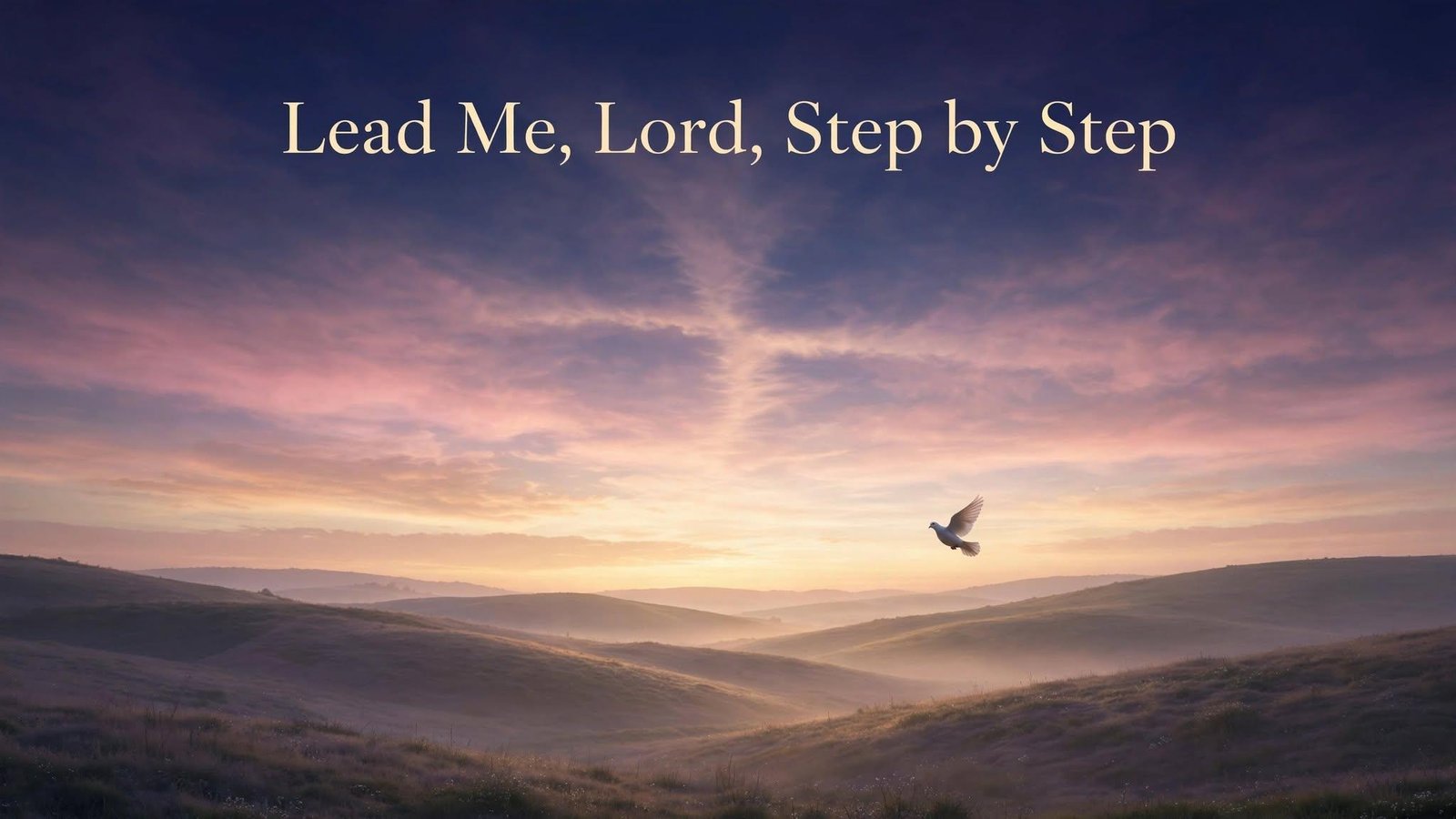  Peaceful sunrise over hills with a soft dove silhouette, a prayer for guidance for angel number 858
