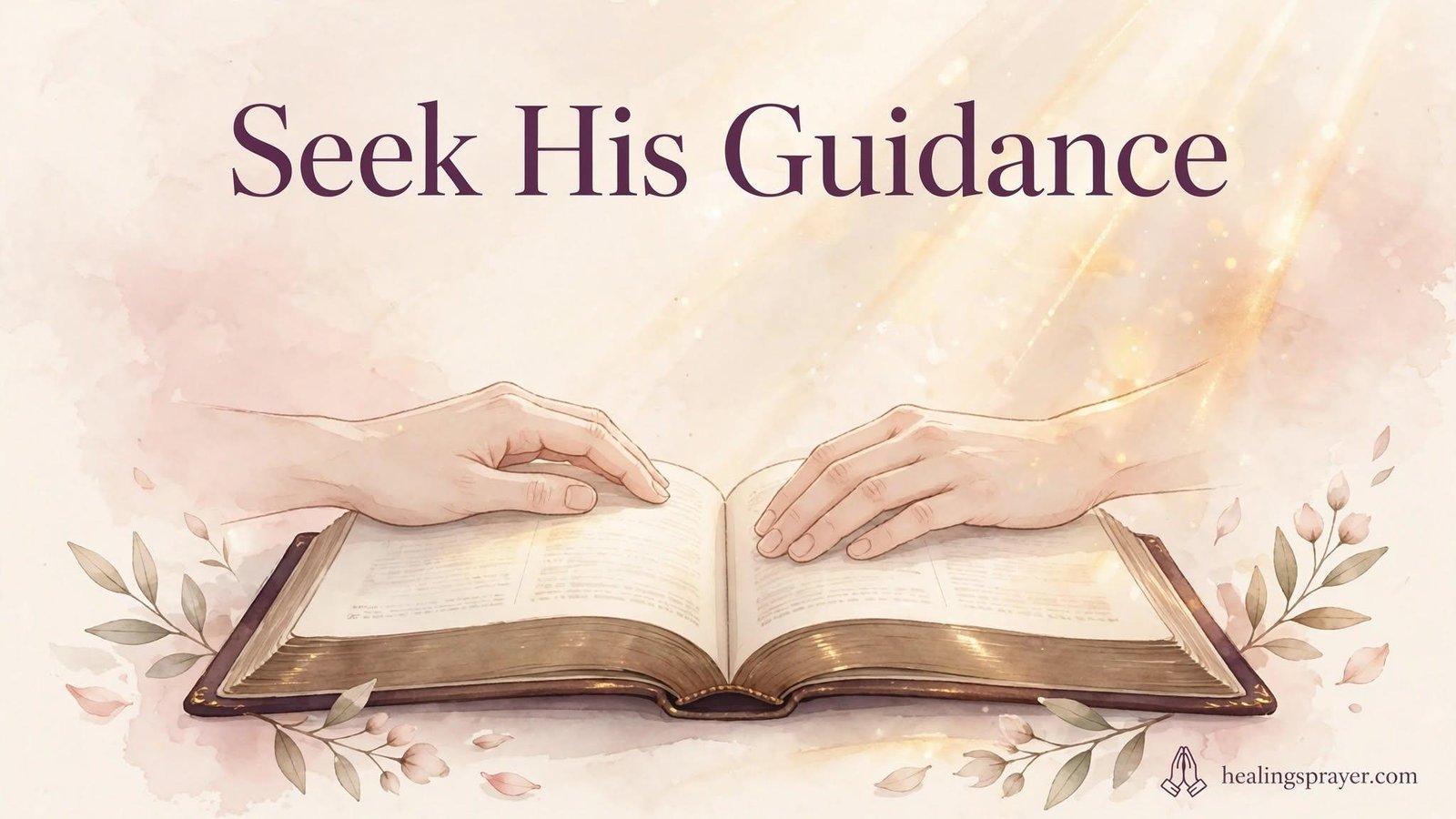Praying hands and an open Bible for seeking guidance beyond angel number 7777 meaning